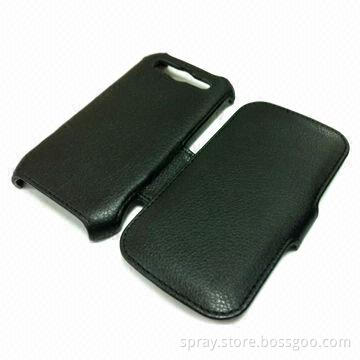 Folio Flip-Up Folding Case Cover for Samsung Galaxy S III, Black Leather